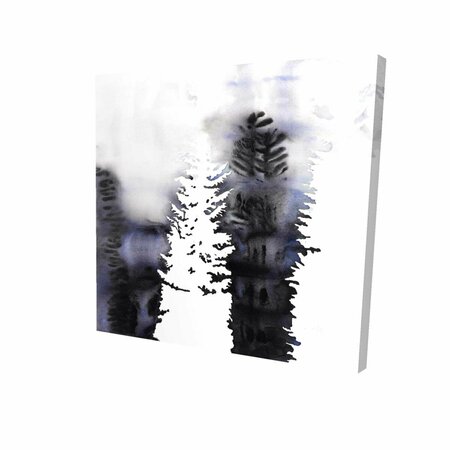 FONDO 32 x 32 in. Silhouettes of Trees-Print on Canvas FO3329976